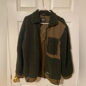 Zara Man Green Tech Sherpa (S)